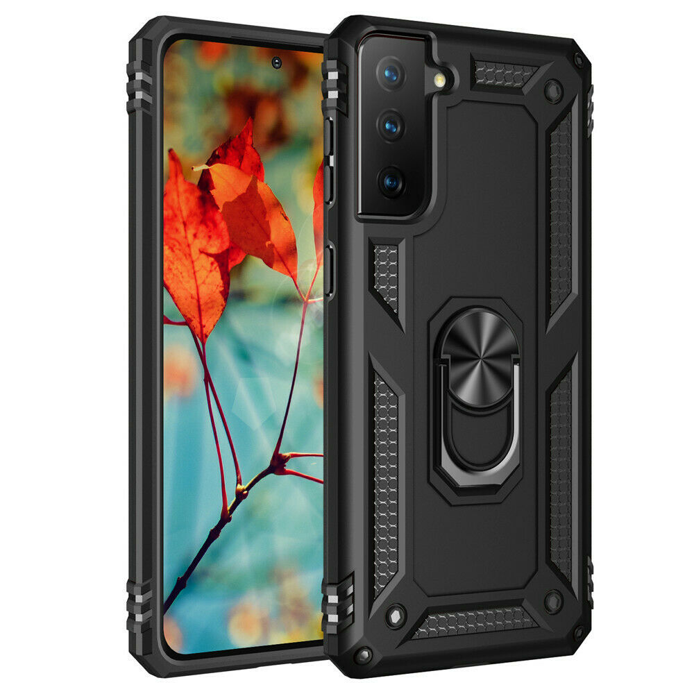 Protectores para celular  para Samsung  S22 Plus / S22+ Funda reforzada con anillo v2 Negro